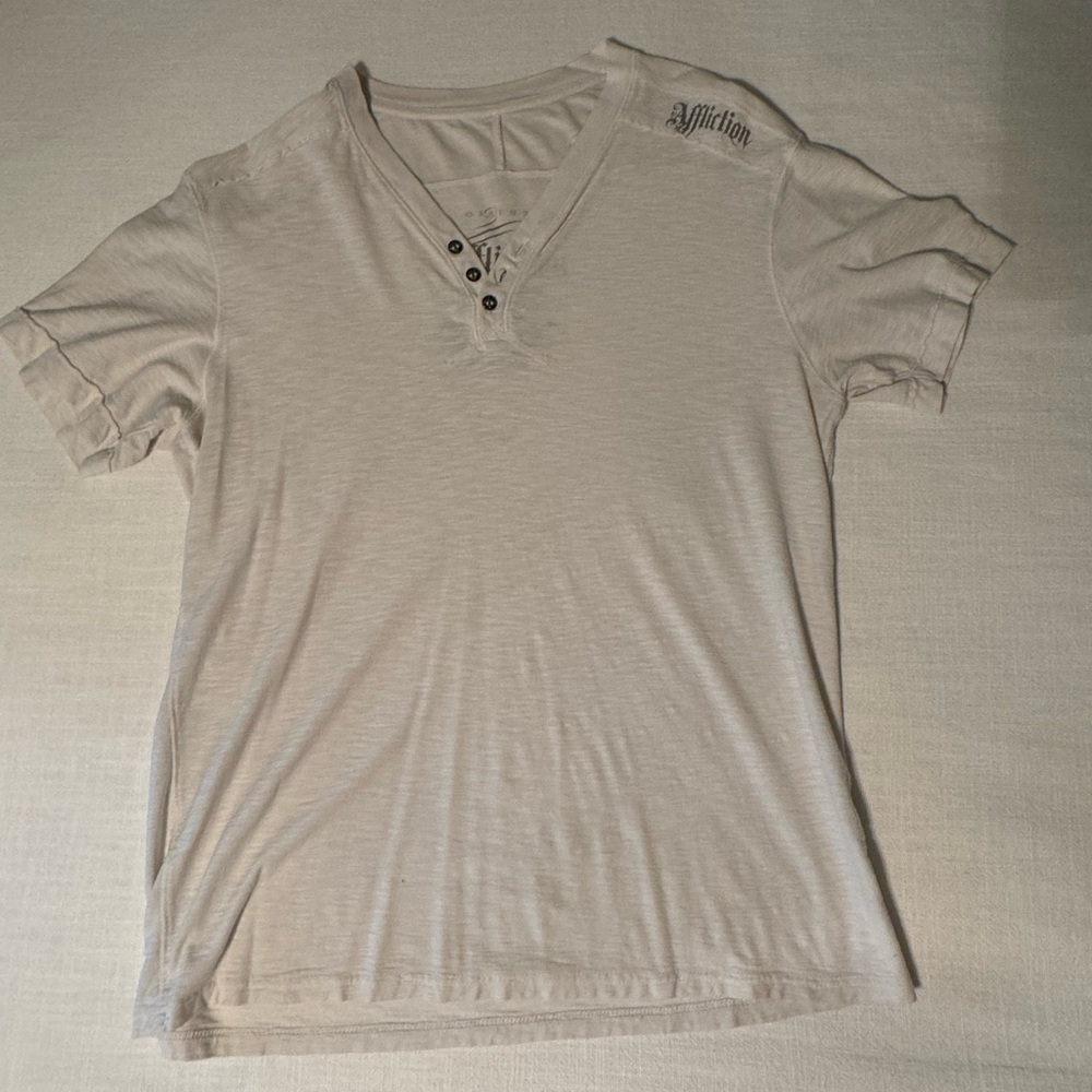 Men’s White Affliction Shirt